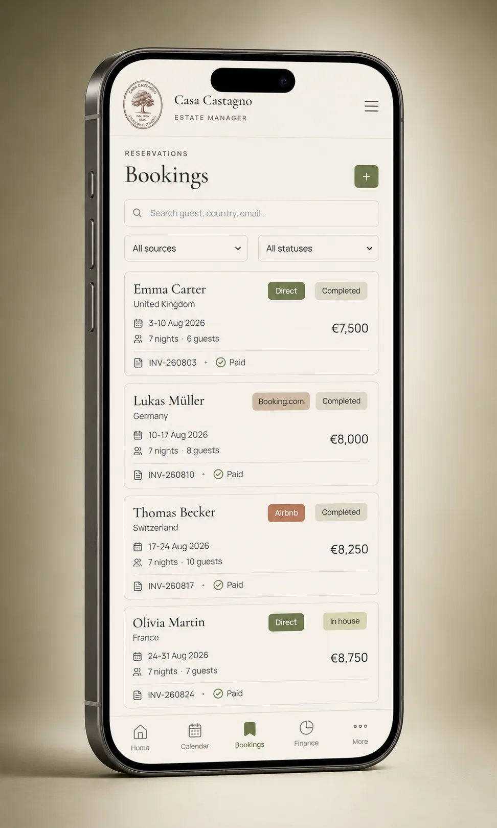 Reservas desde el móvil